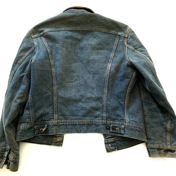 Lee Storm Riders VTG Distressed Blanket Lined Corduroy Denim Jacket Mens Small - Picture 9 of 9